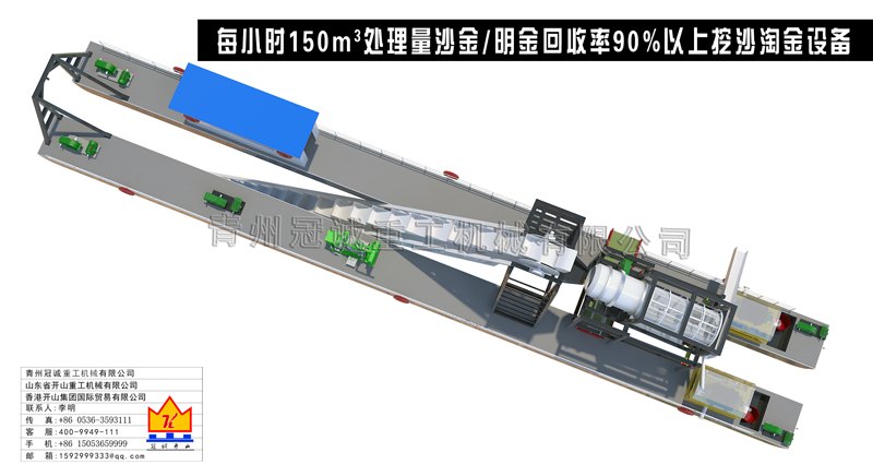 挖沙淘金船